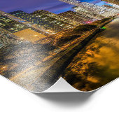 Beauful Chicago River bij Sunset, Illinois Foto Afdruk (Hoek)