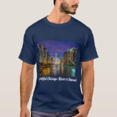 Beauful Chicago River bij Sunset, Illinois T-shirt (Voorkant)
