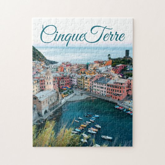 Beauful Cinque Terre Italy kust | Jigzaag Puzzle Legpuzzel (Verticaal)