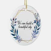 Beauful City Godspelquote Keramisch Ornament (Rechts)