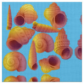 Beauful Classic Fossil Maritime Shells Azure Stof (Close Up)
