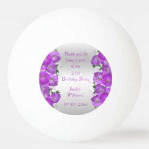 Beauful Classy Petunias Floral Birthday Pingpongbal