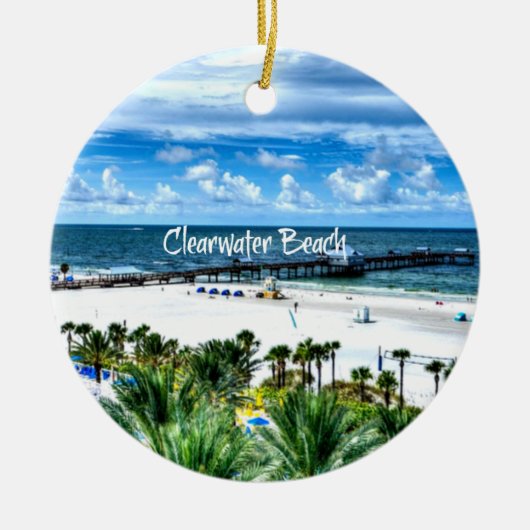 Beauful Clearwater Beach, Florida Keramisch Ornament (Voorkant)