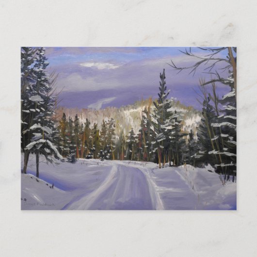 Beauful Colorado Mountain Snow Scene Briefkaart (Voorkant)
