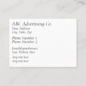 Beauful Colorado Mountain Snow Scene Visitekaartje (Achterkant)