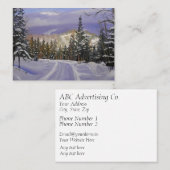 Beauful Colorado Mountain Snow Scene Visitekaartje (Voorkant / Achterkant)