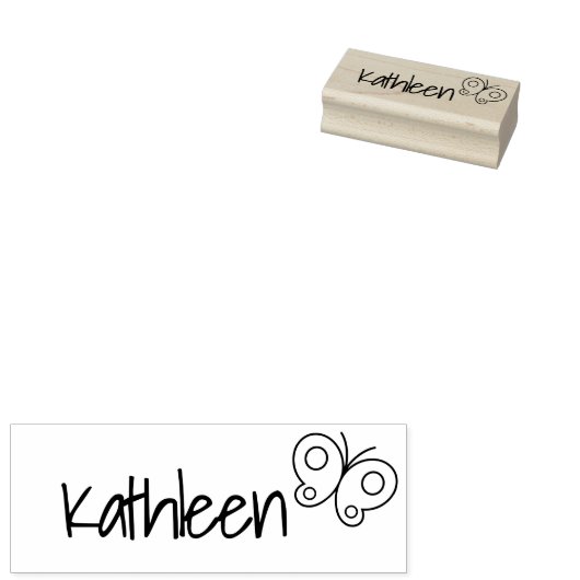 Beauful Cute Butterfly Handtekening Name Custom Rubberstempel (Gestempeld)