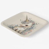 Beauful Cute Unicorn Birthday Papieren Bordje (Gebogen)