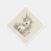 Beauful Cute Unicorn Birthday Servet (Hoek)
