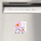 Beauful Daisies custom monogram magnet (Insitu (Vaatwasser))