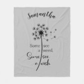 Beauful Dandelion Wish Fleece Deken (Voorkant)