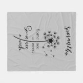 Beauful Dandelion Wish Fleece Deken (Voorkant (Horizontaal))