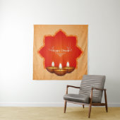 Beauful Diwali Tapestry Wandkleed (In situ)
