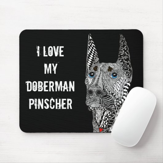 Beauful Doberman Pinscher Muismat (Met muis)