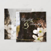 Beauful Dogwood Wedding Invitation Kaart (Voorkant / Achterkant)