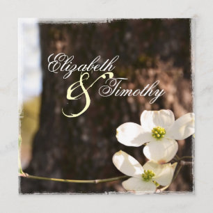 Beauful Dogwood Wedding Invitation Kaart