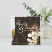 Beauful Dogwood Wedding Invitation v3 Kaart (Staand voorkant)