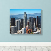 Beauful Downtown Los Angeles California Skyline Canvas Afdruk (Insitu (Houten vloer))