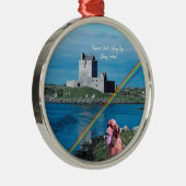 Beauful Dunguaire Castle Uitzicht Galway Bay Ierla Metalen Ornament (Rechts)