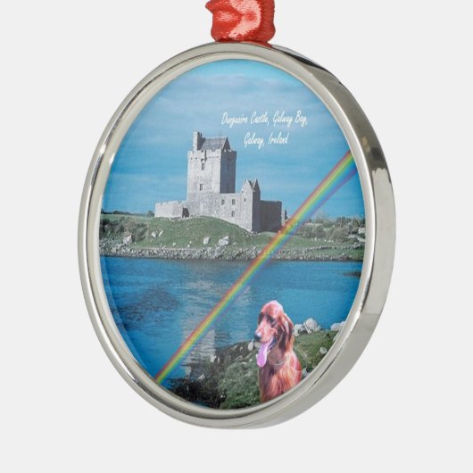 Beauful Dunguaire Castle Uitzicht Galway Bay Ierla Metalen Ornament (Links)