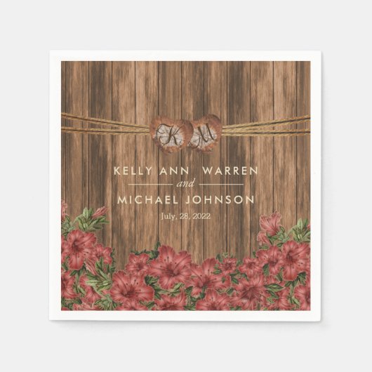 Beauful Dusty Roos Lily Flowers Servetten (Voorkant)