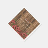 Beauful Dusty Roos Lily Flowers Servetten (Hoek)