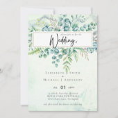 Beauful Dusty Sage Eucalyptus Greenery Invite (Voorkant)