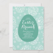 Beauful Easter Brunch Dinner Party Invitation Kaart (Voorkant)