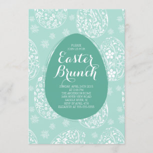 Beauful Easter Brunch Dinner Party Invitation Kaart