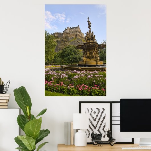 Beauful Edinburgh Castle Poster (Thuiskantoor)