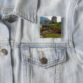 Beauful Eileen Donan Castle in Westerne Dornie 2 Vierkante Button 5,1 Cm (In situ)