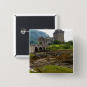 Beauful Eileen Donan Castle in Westerne Dornie 2 Vierkante Button 5,1 Cm (Voorkant /achterkant)