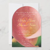 Beauful Elegant Cala Lily Wedding Invitation Kaart (Voorkant)