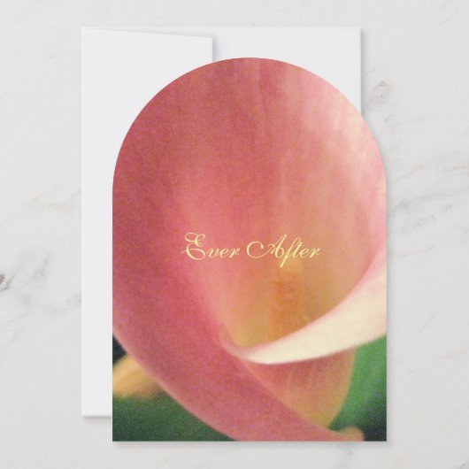 Beauful Elegant Cala Lily Wedding Invitation Kaart (Achterkant)