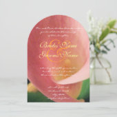 Beauful Elegant Cala Lily Wedding Invitation Kaart (Staand voorkant)