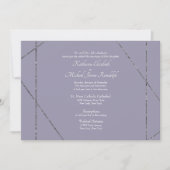 Beauful Elegant Lavender Photo Wedding II Kaart (Voorkant)