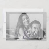 Beauful Elegant Lavender Photo Wedding II Kaart (Achterkant)