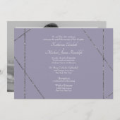 Beauful Elegant Lavender Photo Wedding II Kaart (Voorkant / Achterkant)