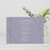 Beauful Elegant Lavender Photo Wedding III Kaart (Staand voorkant)