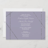 Beauful Elegant Lavender Photo Wedding Kaart (Voorkant)