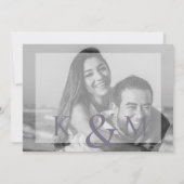 Beauful Elegant Lavender Photo Wedding Kaart (Achterkant)