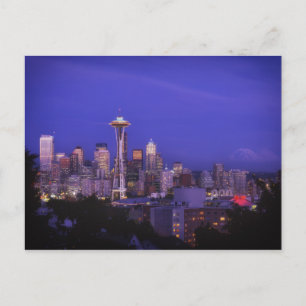 Beauful Emerald City Seattle Space Needle Briefkaart