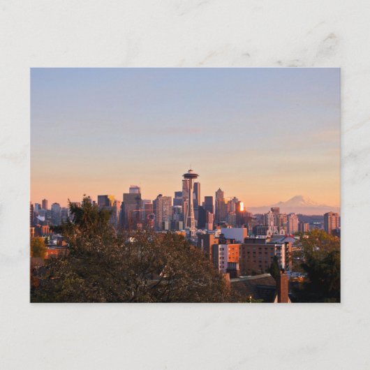 Beauful Emerald City Seattle Space Needle Postca Briefkaart (Voorkant)