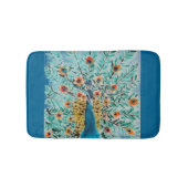 Beauful Emerald Green en Turquoise Peacock Badmat (Voorkant)