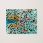 Beauful Emerald Green, Turquoise Peacock Legpuzzel (Horizontaal)