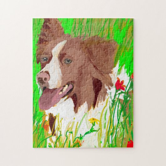 Beauful Energetic Border Collie Legpuzzel (Verticaal)