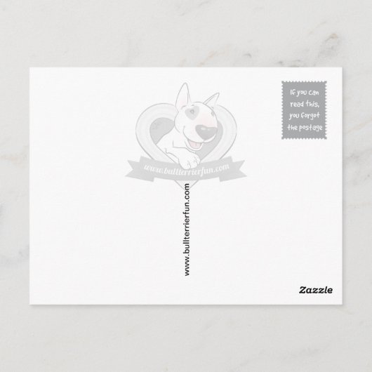 Beauful English Bull Terrier-fotokaart Briefkaart (Achterkant)