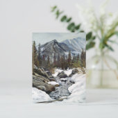 Beauful Estes Park Colorado Winter Stream Briefkaart (Staand voorkant)