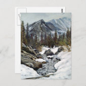 Beauful Estes Park Colorado Winter Stream Briefkaart (Voorkant / Achterkant)