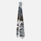 Beauful Estes Park Colorado Winter Stream Stropdas (Achterkant)